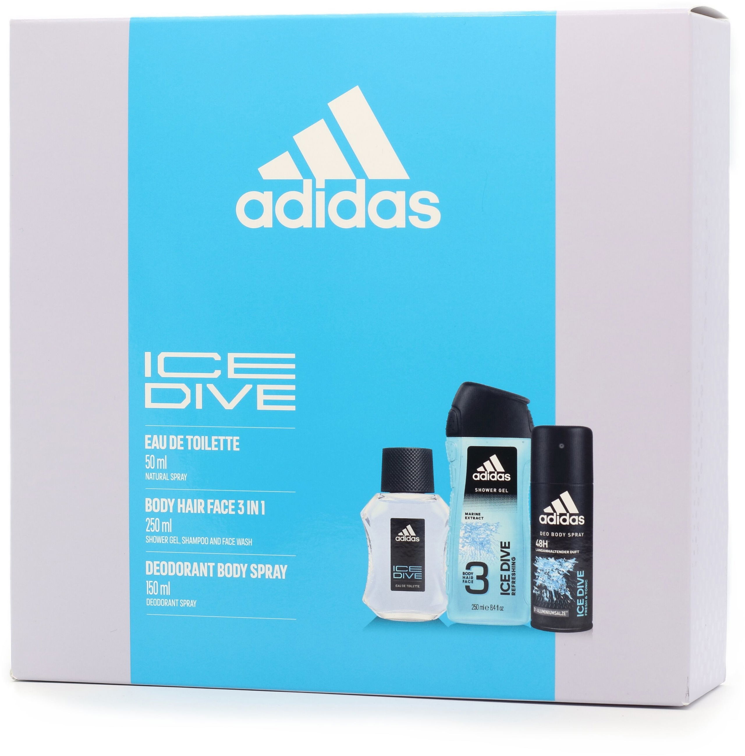 Adidas ice dive clearance gift set 3 piece