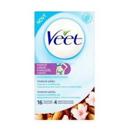 Veet Voskové pásky podpaží a bikini - Aloe Vera a vitamin E  - Depilatory Strips