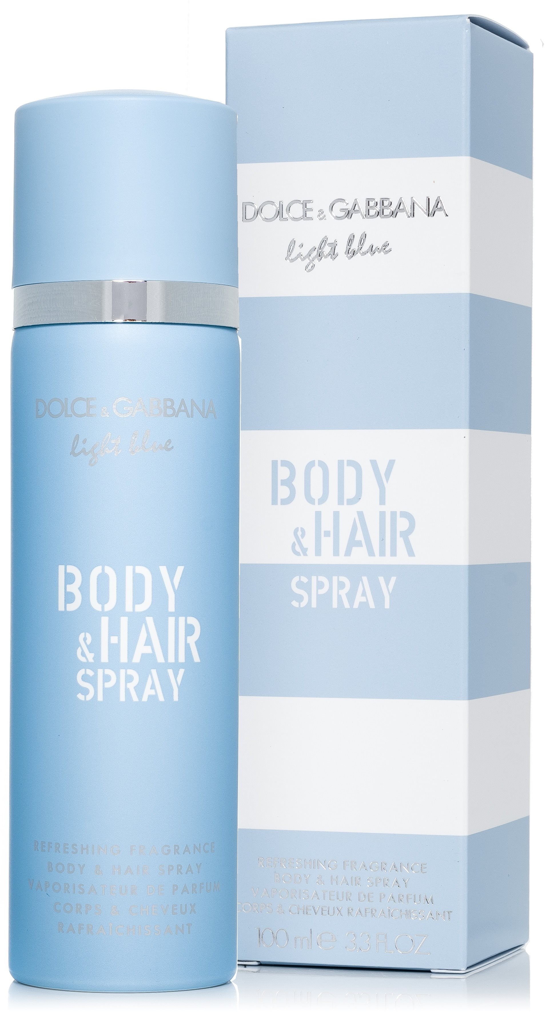 Dolce and gabbana light blue body and hair spray sale