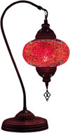 Beauty of the Orient Oriental mosaic table lamp Kirmizi - Swan - 16 cm - Table Lamp