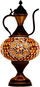 Krásy Orientu Orientální  mozaiková stolní lampa Kahve - Karafa - 16 cm - Stolní lampa