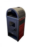 Blist Vienna red, 8 kW, flue 120 mm - Wood Stove