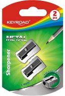 KEYROAD Metal, strieborné – balenie 2 ks - Strúhadlo na ceruzky