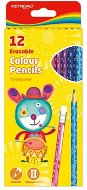 KEYROAD Triangular Rubberised Pencils 12 colours - Coloured Pencils