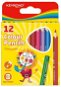 Coloured Pencils KEYROAD Triangular Half 12 Colours - Pastelky