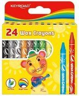 Wax Crayons KEYROAD 8mm 24 colours - Voskovky