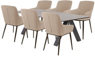 DOPPLER Garden set NOVA PARIS, luxury, solid, 6+1, mocca - Garden Furniture