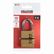 Kreator KRTH41209 Visací zámek kombinační 50 mm čtyřmístný kód - Padlock