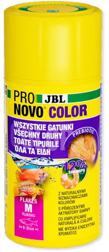 JBL ProNovo colour Flakes M, 100ml Main image JBL ProNovo colour Flakes M, 100ml - Aquarium Fish Food - Main image