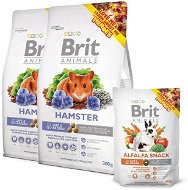 Brit Animals Hamster Complete 2× 300 g + Brit Animals Alfa alfa snack 100 g - Krmivo pre hlodavce
