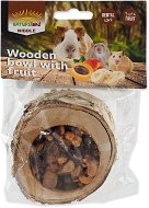 Nature Land Nibble Bowl Filled with Fruit Wooden 120g - Dietary Supplement for Rodents
