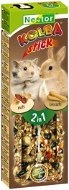 Nestor Tyčinka 2v1 pro hlodavce a králíky biskvit ořechy 115g 2ks - Pamlsky pro hlodavce