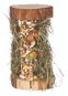 Trixie Wooden Tower with Mountain Hay 13 × 17 × 13cm 110g - Dietary Supplement for Rodents