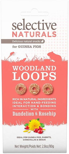 Selective Supreme Naturals Woodland Loops Snack 80g - Treats for Rodents - Main image