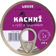 LOUIE Kompl. krmivo pre mačky - kačacie (95 %) s ryžou (5 %) a taurínom 100 g - Konzerva pre mačky