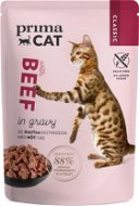 PrimaCat Food Pouch, Fillets with Beef in Gravy, 85g - Cat Food Pouch
