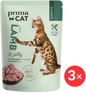 PrimaCat Capsule Fillets with lamb in jelly 3 × 85 g - Cat Food Pouch