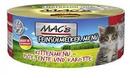 MAC's Cat FAJNŠMEKER Kačacie s mrkvou pre mačiatka 100 g - Konzerva pre mačky