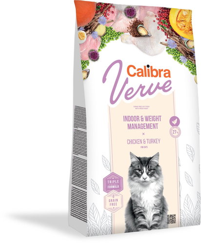 Calibra Cat Verve GF Indoor & Weight Chicken 750g NEW - Cat Kibble - Main image