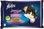 Felix Fantastic Junior s kuraťom a lososom v želé 4× 85 g - Kapsička pre mačky