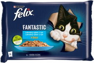 Felix Fantastic pouches for cats, salmon and halibut in jelly, 4x85g - Cat Food Pouch