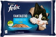 Felix Fantastic s lososom a platesou v želé 4× 85 g - Kapsička pre mačky