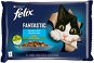 Felix Fantastic s lososem a cuketou, s pstruhem a zel.fazolemi 4 x 85 g - Kapsička pro kočky