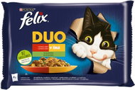 Felix Fantastic DUO pouches for cats, lamb and chicken, pork and venison, 4x85g - Cat Food Pouch