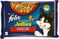 Felix Sensations Jellies pouches for cats, beef and chicken in jelly 4x85g - Cat Food Pouch