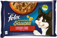Felix Sensations Sauces pouches for cats, turkey and lamb in sauce 4x85g - Cat Food Pouch
