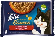 Felix Sensations Sauces s morkou a jahňacím v lahodnej omáčke 4× 85 g - Kapsička pre mačky