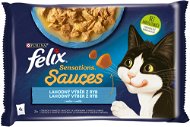 Felix Sensations Sauces treska a sardinky 4× 85 g - Kapsička pre mačky
