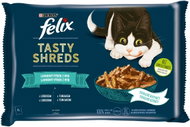 Felix Tasty Shreds pouches for cats, salmon and tuna in juice 4x80g - Cat Food Pouch
