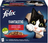 Felix Fantastic s kuraťom, hovädzím, králikom a jahňacím v želé 12× 85 g - Kapsička pre mačky