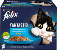 Felix Fantastic pouches for cats, salmon, halibut, tuna, cod in jelly 12x85g - Cat Food Pouch