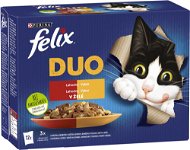 Felix Fantastic DUO kurča a ľadvinky, hovädzie a hydinové, morka a pečeň, jahňacie a teľacie 12× 85 - Kapsička pre mačky