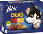 Felix Fantastic DUO Chicken and Kidneys, Beef and Poultry, Turkey and Liver, Lamb and Veal 12 x 85g - Cat Food Pouch