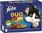 Felix Fantastic DUO Beef and Poultry, Lamb and Chicken, Turkey and Duck, Pork and Game with Vegetabl - Cat Food Pouch