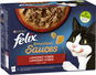 Felix Sensations Sauces Beef, Lamb, Turkey, Duck in a Delicious Sauce 12 x 85g - Cat Food Pouch