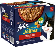 Felix Sensations Jellies pouches for cats, beef, chicken, duck, lamb in jelly 24x85g - Cat Food Pouch