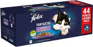 Felix Fantastic s hovädzím, kuraťom, lososom, tuniakom v želé, 44× 85 g - Kapsička pre mačky