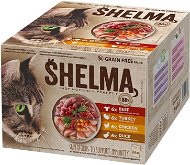 Shelma dusené filetky bez obilnín mäsový výber 24× 85 g - Kapsička pre mačky