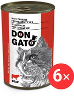 Don Gato Canned cat food with beef 6 × 415 g - Canned Food for Cats