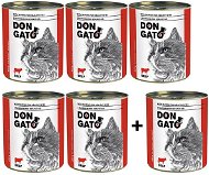 Don Gato Hovädzie 5× 850 g + 1 zadarmo - Konzerva pre mačky