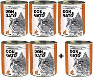 Don Gato Králičie 5× 850 g + 1 zadarmo - Konzerva pre mačky