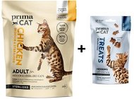 Primacat Granules Chicken for Adult Cats, Neutered and Living inside 1.4kg + Primacat Treats Crispy - Cat Kibble