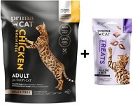 PrimaCat Chicken Granules, without Cereals, for Adult Cats 1.4kg + Primacat Treats Crunchy Herring T - Cat Kibble