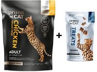 PrimaCat granuly kura, bez obilnín, pre dospelé mačky 1,4 kg + PrimaCat klasik skin coat chrumkavá maškrta - Granule pre mačky
