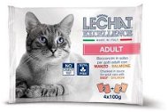 Monge Lechat Ecxellence Adult hovädzie s lososom multi pack 4× 100 g - Kapsička pre mačky