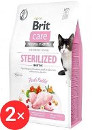 Brit Care Cat Grain-Free Sterilized Sensitive 2× 0,4 kg - Granule pre mačky